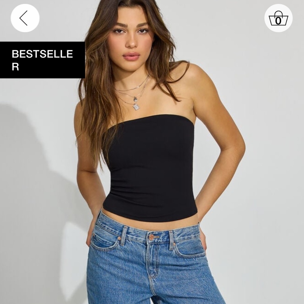 Garage black tube top